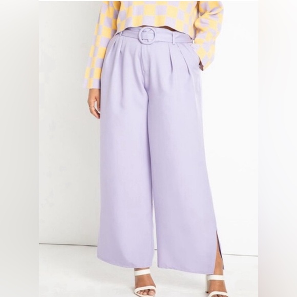 Eloquii Pants - Eloquii Lilac Trousers with Belt NWT